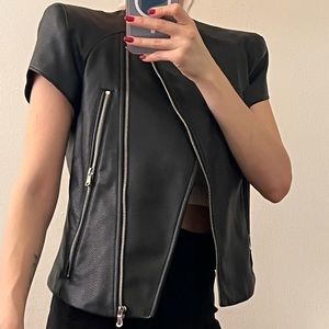Faux leather jacket